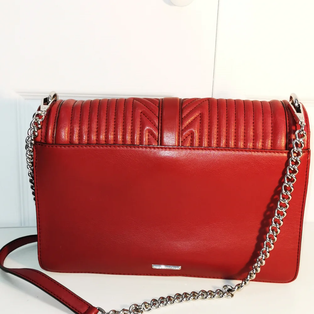 Women's Rebecca Minkoff Burgundy Quilted Crossbody Bag - Picture 5 of 16